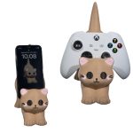 Purrrfect Cat Multipurpose Holder – Minimalist Kawaii Desk Stand for Phones, Controllers & Accessories