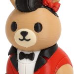 Rockabilly Fancy Bunny Collectible Figurine - Unique Desk Decor for Adults