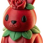 Rose Petal Bunny Figurine – Cute Floral Rabbit Collectible Decor for Desk, Shelf, or Gifting