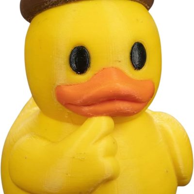 Pondering Duck Figurine – Cute Thinking Duck with Beret for Desk, Shelf or Collectors – Quirky 3D Printed Décor Gift for Adults & Teens — 3D Printed Collectible by 3DCentral