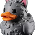 Selkirk-Rex Cat Duck Hybrid Figurine – Whimsical Collectible for Cat Lovers & Duck Enthusiasts – 3D Printed in Canada