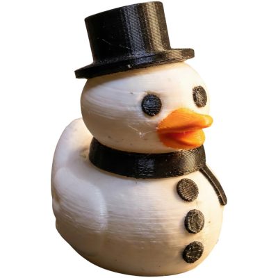 Snowman Duck Figurine - Winter Dashboard Duck for Car, Cruise Ship Hiding & 4x4 Ducking - Christmas Collectible Rubber Duck Décor - Festive DV — 3D Printed Collectible by 3DCentral