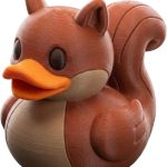 Squirrel Duck Collectible Figurine – Hybrid Squirrel and Duck Decor Statue for Desk, Shelf, or Display – Unique 3D Printed Animal Mashup – 3D Printed in Canada