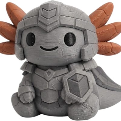 Stone Sentinel Axolotl Collectible Figurine - Unique Display Piece for Adults — 3D Printed Collectible by 3DCentral