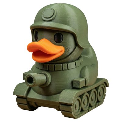 Tank Duck Figurine – Funny Military Duck Collectible Sculpture for Desk, Shelf or Gift Display – Army-Themed Novelty Decor for Teens & Adults — 3D Printed Collectible by 3DCentral