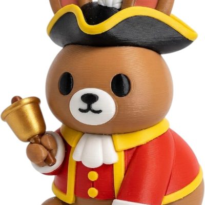 Town Crier Bunny Collectible Figurine - Unique Desk Decor for Adults — 3D Printed Collectible by 3DCentral