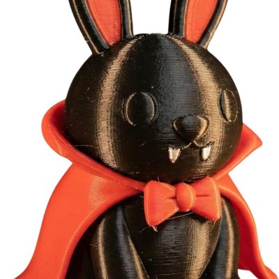 Vampire Bunny Figurine – Gothic Halloween Bunny Statue for Desk or Shelf – Cute Spooky Rabbit Collectible for Teens & Adults — 3D Printed Collectible by 3DCentral