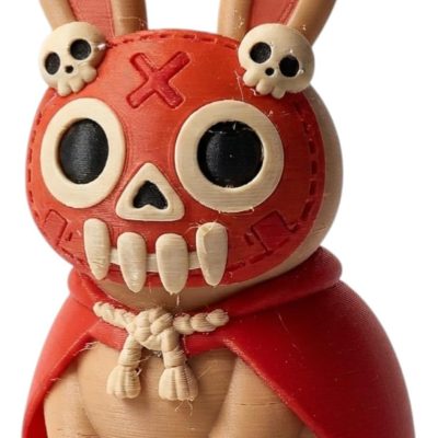 Voodoo Mask Bunny Collectible Figurine - Unique Desk Decor for Adults — 3D Printed Collectible by 3DCentral