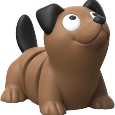 Wiggly Dog Figurine – Adorable Desk Companion & Collectible Pup Statue for Dog Lovers, Gamers, and Figurine Fans — 3D Printed Collectible by 3DCentral