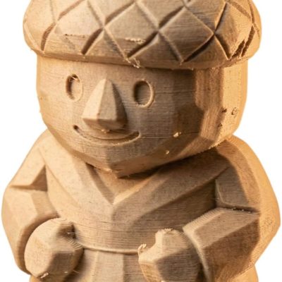 Wood Carved Acorn Figurine – Wood Carved Style Forest Character with Acorn Cap | PLA Wood Whimsical Nature Collectible — 3D Printed Collectible by 3DCentral