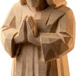 Wood Carved Keeper of Peace Figurine – Wood Carved Style Minimalist Religious Sculpture for Home or Office Decor – Spiritual Gift for Meditation Enthusiasts & Collectors