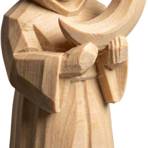 Wood Carved Lunar Guardian Figurine
