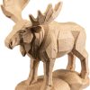Wood Carved Moose Figurine — 3D Printed Figurines by 3DCentral