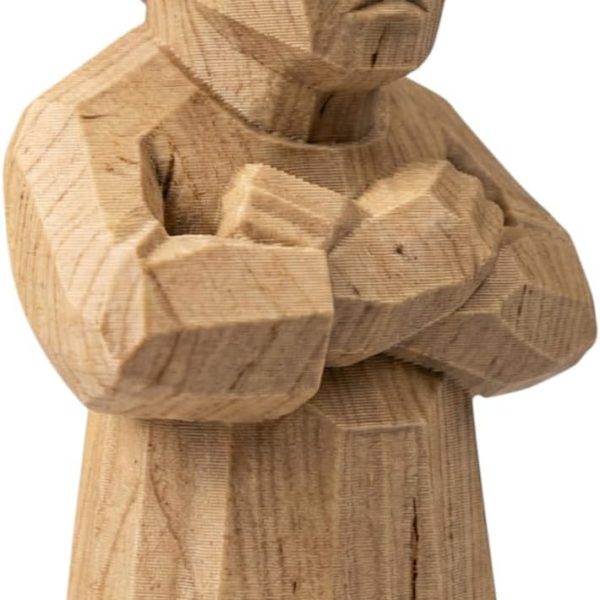 Figurine Pause minimaliste sculptée façon bois