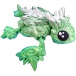 Snowflurtle – Winter Turtle Figurine with Antler Details