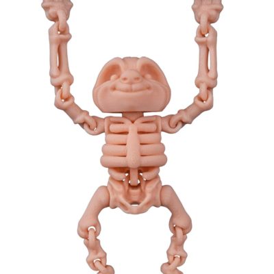 Poseable Skeleton Sloth Figurine – Articulated Creepy Cute Desk Buddy & Halloween Fidget Décor for Teens & Adults – 3D Printed in Canada — 3D Printed Collectible by 3DCentral
