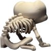 Chibi Skeleton Frog Figurine – Cute Creepy Undead Amphibian Collectible for Shelf Display or Gothic Décor – 3D Printed in Canada — 3D Printed Collectible by 3DCentral