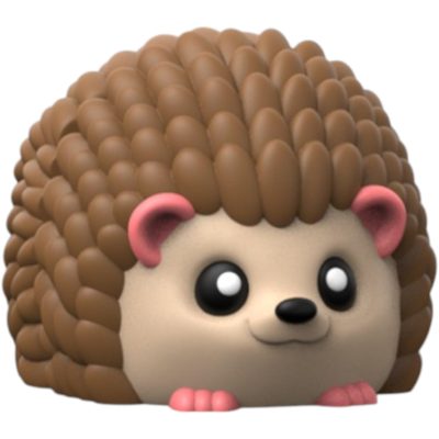 Cute Articulated Hedgehog Figurine with Big Eyes – Small Animal Desk Fidget Toy for Teens & Adults – Cozy Woodland Decor for Stress Relief & Gifting – 3D Printed in Canada — 3D Printed Collectible by 3DCentral