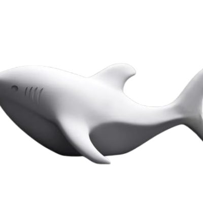Minimalist Shark Whale Sculpture – Sleek Ocean-Inspired Decor for Desk, Shelf, or Modern Home Accents – 3D Printed in Canada — 3D Printed Collectible by 3DCentral