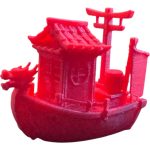 Spirit of Ancient Japan – Stylized Dragon Boat with Torii Gate