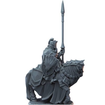 Mounted Knight Miniature with Lance & Shield for Tabletop RPG, Wargaming & Display – Armored Cavalry Figure for Painting & Collectors – 3D Printed in Canada — 3D Printed Collectible by 3DCentral