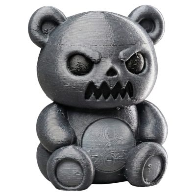 Evil Ghoul Teddy Bear Cub Figurine – Creepy Cute Horror Bear for Desk, Shelf or Gift Display – Gothic Decor for Horror Fans & Collectors – 3D Printed in Canada — 3D Printed Collectible by 3DCentral