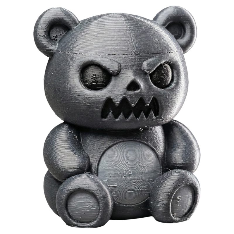 Evil Ghoul Teddy Bear Cub Figurine – Creepy Cute Horror Bear for Desk, Shelf or Gift Display – Gothic Decor for Horror Fans & Collectors – 3D Printed in Canada — 3D Printed Collectible by 3DCentral