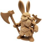 Bunny Axeman Figurine with Battle Gear