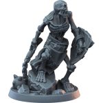 Skeleton Mace & Shield Miniature for Tabletop RPG, Wargaming & Painting – Fantasy Undead Fighter for Dungeon Encounters & Collections