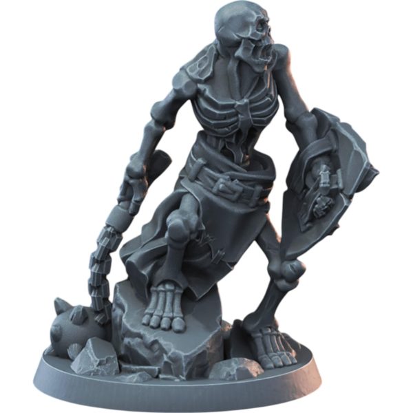 Skeleton Mace & Shield Miniature
