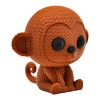 Knitted Monkey Figurine – Faux-Yarn Jungle Animal Sculpture with Curled Tail & Big Eyes – 3D Printed in Canada — 3D Printed Collectible by 3DCentral