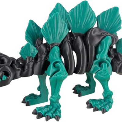 Articulated Skeleton Stegosaurus Figurine – Venom Abyss – Prehistoric Collectible & Stress Relief Toy for Teens & Adults – 3D Printed in Canada — 3D Printed Collectible by 3DCentral