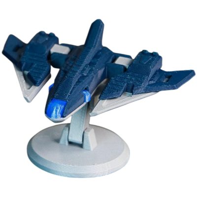 Radiant Light – 7-Part DIY Sci-Fi Spaceship Model Kit with Display Stand, Snap-Fit Build – 3D Printed in Canada — 3D Printed Collectible by 3DCentral