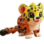 Flexy Baby Cheetah Figurine – Cute Jungle Cat Desk Figurine