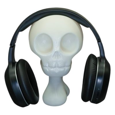 Skull Vise Headphone Stand – Minimalist Skull Display Holder for Headsets & Gaming Accessories – 3D Printed in Canada — 3D Printed Collectible by 3DCentral
