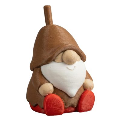 Caramel Orchard Gnome Figurine – Cozy Autumn Gnome Shelf Sitter for Fall Décor, Tiered Tray Display, or Office Desk – 3D Printed in Canada — 3D Printed Collectible by 3DCentral