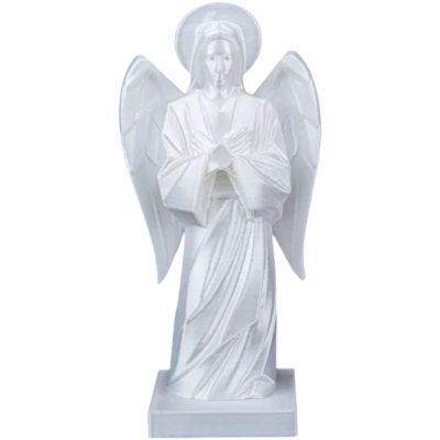 Holy Angel Statue – Minimalist Geometric Angel Sculpture with Halo and Wings for Home, Memorial or Prayer Décor – 3D Printed in Canada — 3D Printed Collectible by 3DCentral
