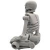 Thick Skeleton Seated Figurine – Funny Halloween Skeleton Decoration, Spooky Skeleton Statue for Shelf or Desk – 3D Printed in Canada — 3D Printed Collectible by 3DCentral