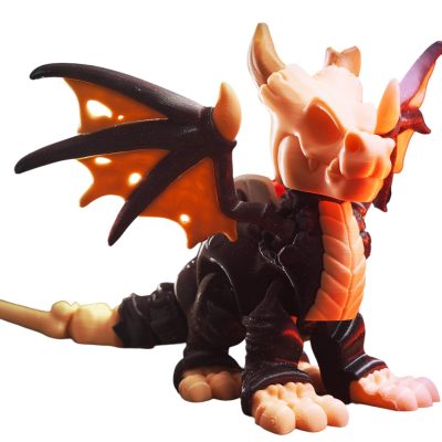 Reaper Dragon Figurine – Articulated Fantasy Creature with Print-in-Place Joints, Gothic Shelf Decor or Collectible Gift for Adults & Teens – 3D Printed in Canada — 3D Printed Collectible by 3DCentral