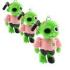 3-Pack Axe Zombie Keychains – Articulated Halloween Zombie with Eyepatch, Pink Shirt & Axe in Head, Creepy-Cute Collectible Gift for Teens & Adults – 3D Printed in Canada — 3D Printed Collectible by 3DCentral