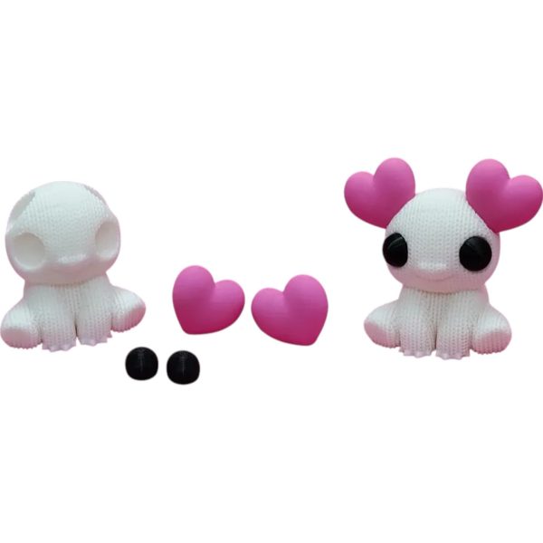 Figurine axolotl tricoté façon peluche