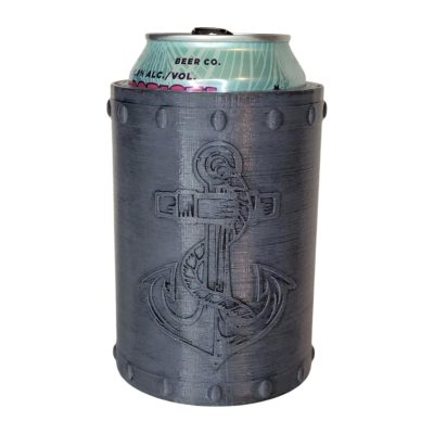 Theodore Roosevelt Naval Anchor Beer Can Holder – Steampunk-Inspired Navy Tribute Beverage Sleeve for 12oz Cans – Patriotic Gift for Veterans and Sailors — 3D Printed Collectible by 3DCentral
