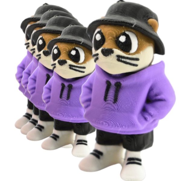 Loutres urbaines en hoodie articulées (lot de 5)