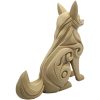 Carved Proud Wolf Statue with Flowing Fur Details – Decorative Woodland Wolf Figurine – DIY Paintable Sculpture – 3D Printed in Canada — 3D Printed Collectible by 3DCentral