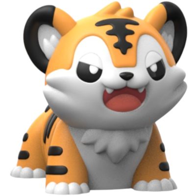 Tiny Roar Tiger Figurine – Poseable Jungle Cat Collectible for Desk, Shelf, or Gift Display – 3D Printed in Canada — 3D Printed Collectible by 3DCentral