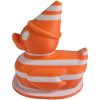 Traffic Cone Duck Figurine – Funny Striped Rubber Duck Collectible for Desk, Shelf or Gag Gift Décor – 3D Printed in Canada — 3D Printed Collectible by 3DCentral