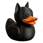 Bat Duck Figurine – Gothic Rubber Duck Alternative, Cute Bat Decor for Desk, Shelf, or Bathroom
