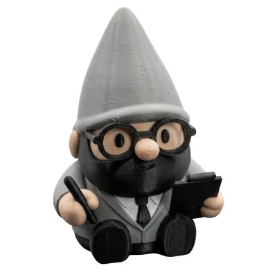 Auditor Gnome Figurine – Funny Office Desk Decoration for Accountants, CPAS & Finance Lovers – Nerdy Bearded Gnome with Glasses, Pen & Clipboard – 3D Printed in Canada — 3D Printed Collectible by 3DCentral