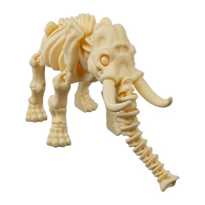 Skeleton Elephant Figurine – Fully Articulated Desk Fidget – Prehistoric Collectible & Stress Relief – 3D Printed in Canada — 3D Printed Collectible by 3DCentral
