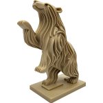 Stylized Standing Polar Bear Statue on Base – Carved Arctic Wildlife Figurine – DIY Paintable Decorative Sculpture – 3D Printed in Canada — 3D Printed Collectible by 3DCentral